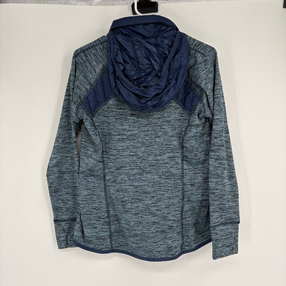 Eddie Bauer Blue Running Puffer Full Zip Hooded Jacket Size‎ M Outdoors - Picture 4 of 8